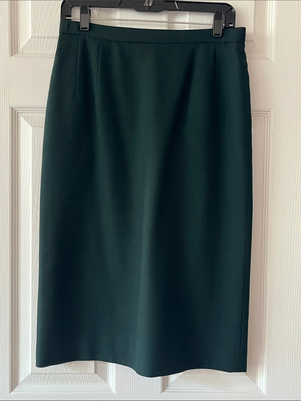 Pendleton Deep Forest Green Collarless Wool Blazer Sz 10 & Matching Skirt Sz 8 - Picture 5 of 6